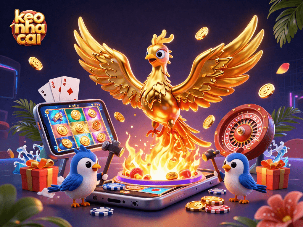 Win big with keo nha cai featuring a phoenix and casino games. Experience rich visuals!