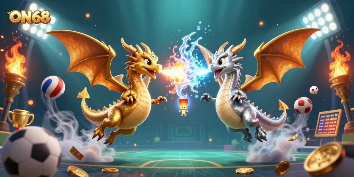 Experience the thrill of gambling with ON68 featuring dynamic dragons and sports elements!