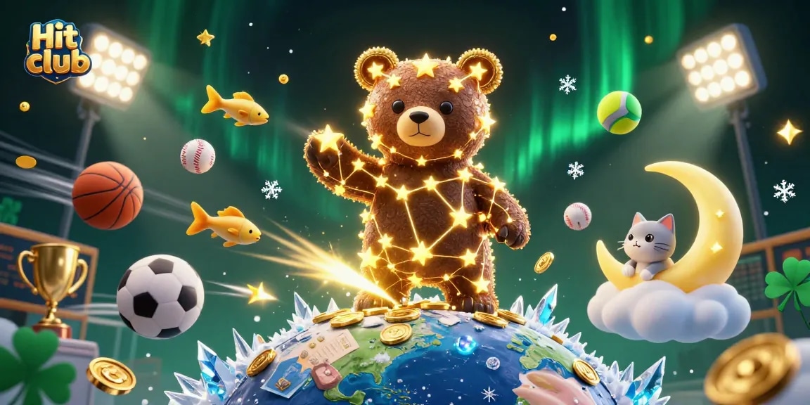 Experience thrilling sports betting adventures at Hit club with energetic 3D visuals and lucky symbols.