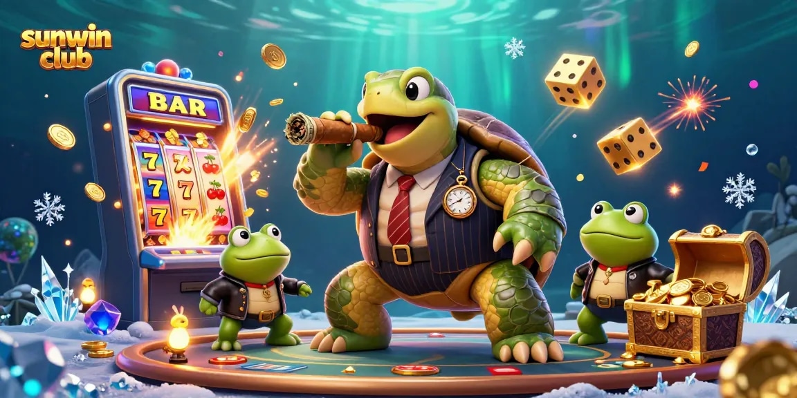 Engage with thrilling casino action at sunwin club, featuring a jackpot explosion and charming characters.