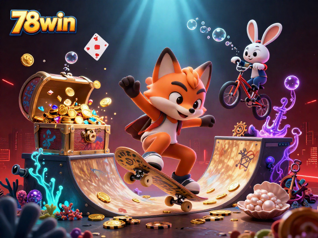 Experience dynamic gameplay at 78win with a vibrant scene of action-packed casino elements.