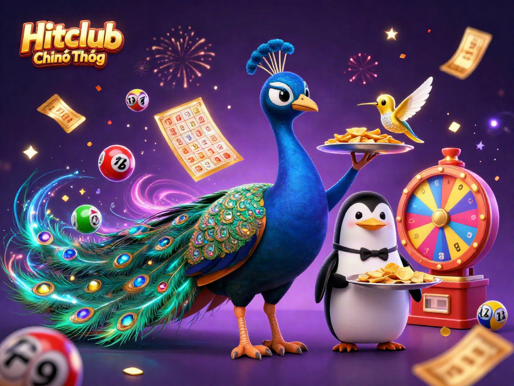 Engage in the excitement of Hitclub Chính Thức with vibrant casino elements and rich 3D visuals.