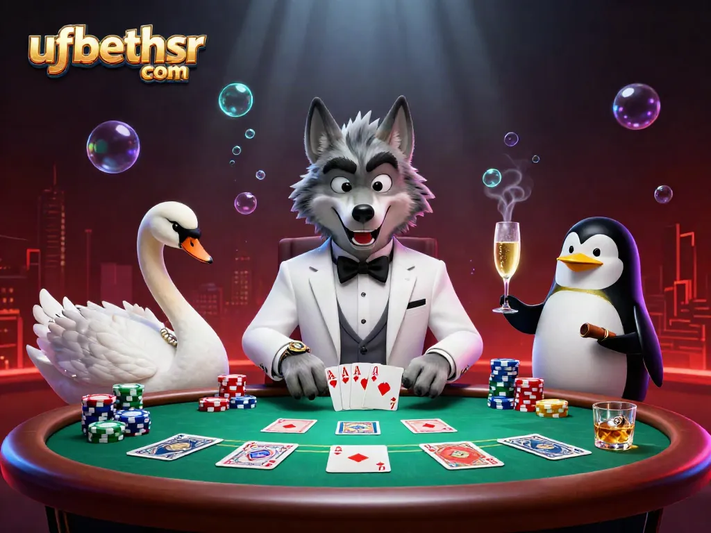 Bet on excitement at ufabethsr com with an animated baccarat scene featuring unique characters.
