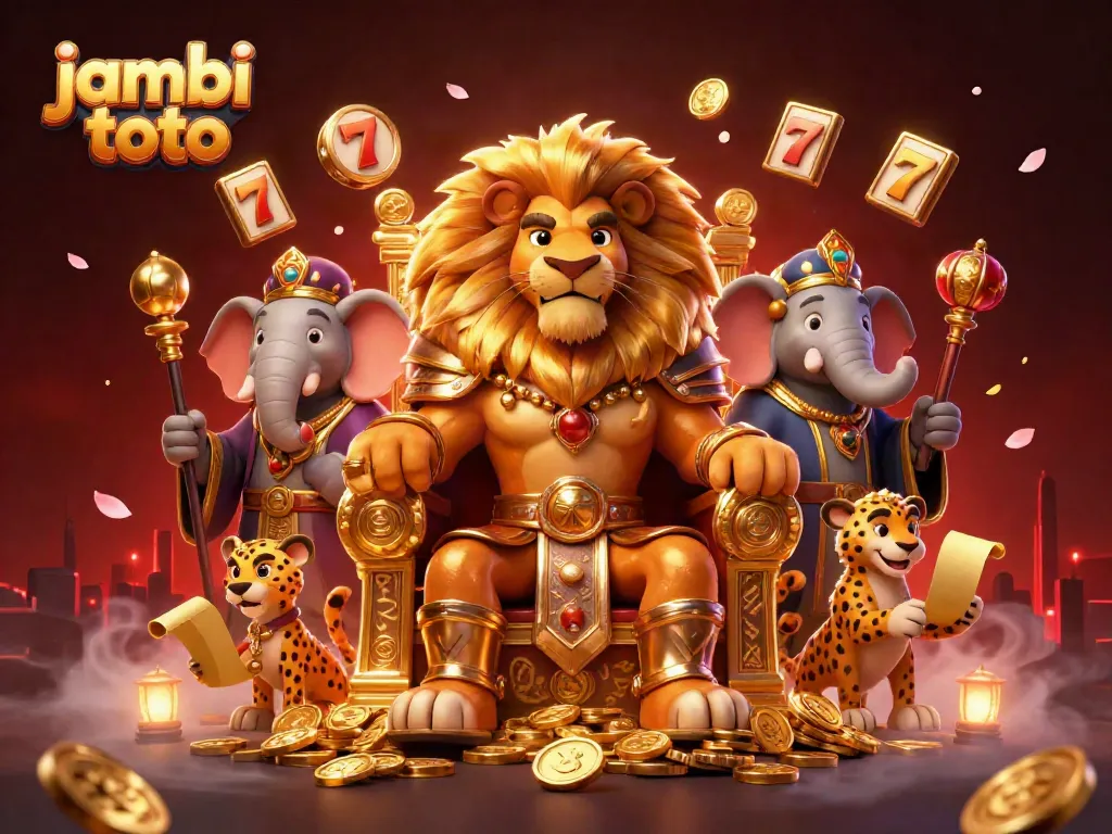 Engage with jambi toto in a vibrant casino scene showcasing exciting slot elements and dynamic characters.