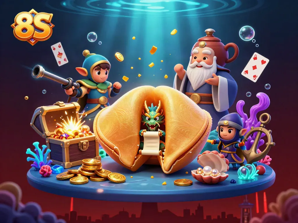 Engage in the thrill of 8S with a rich scene of fortune and protection by chopstick warriors.