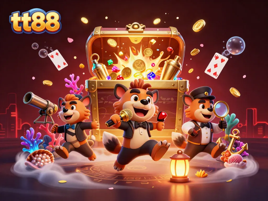 tt88 showcases hyenas in a comedy casino scene, blending humor and gaming excitement flawlessly.