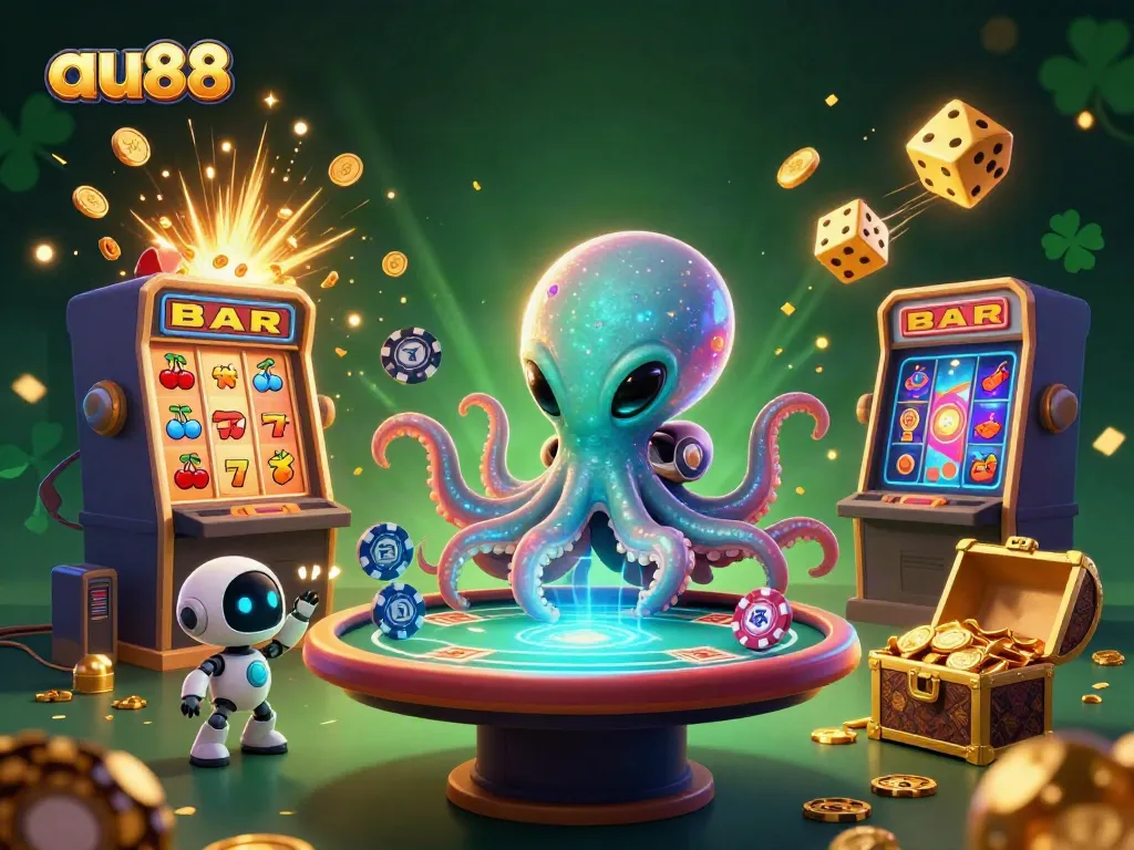 Engage with the thrilling expertise of au88 at a vibrant 3D casino scene with colorful action.