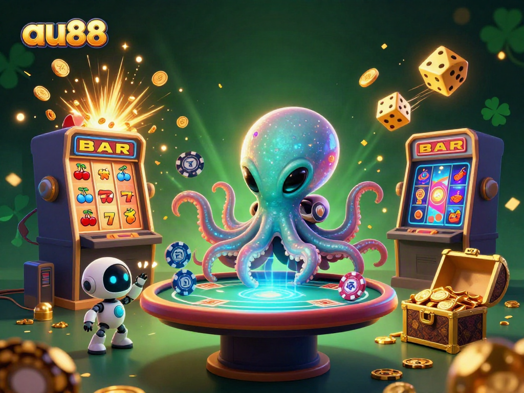 Engage with the thrilling expertise of au88 at a vibrant 3D casino scene with colorful action.