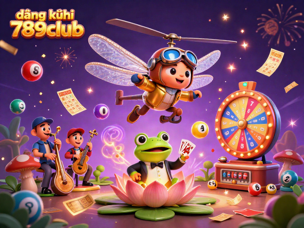 Experience the excitement and ease of đăng ký 789club, illustrated with vibrant casino characters and elements.