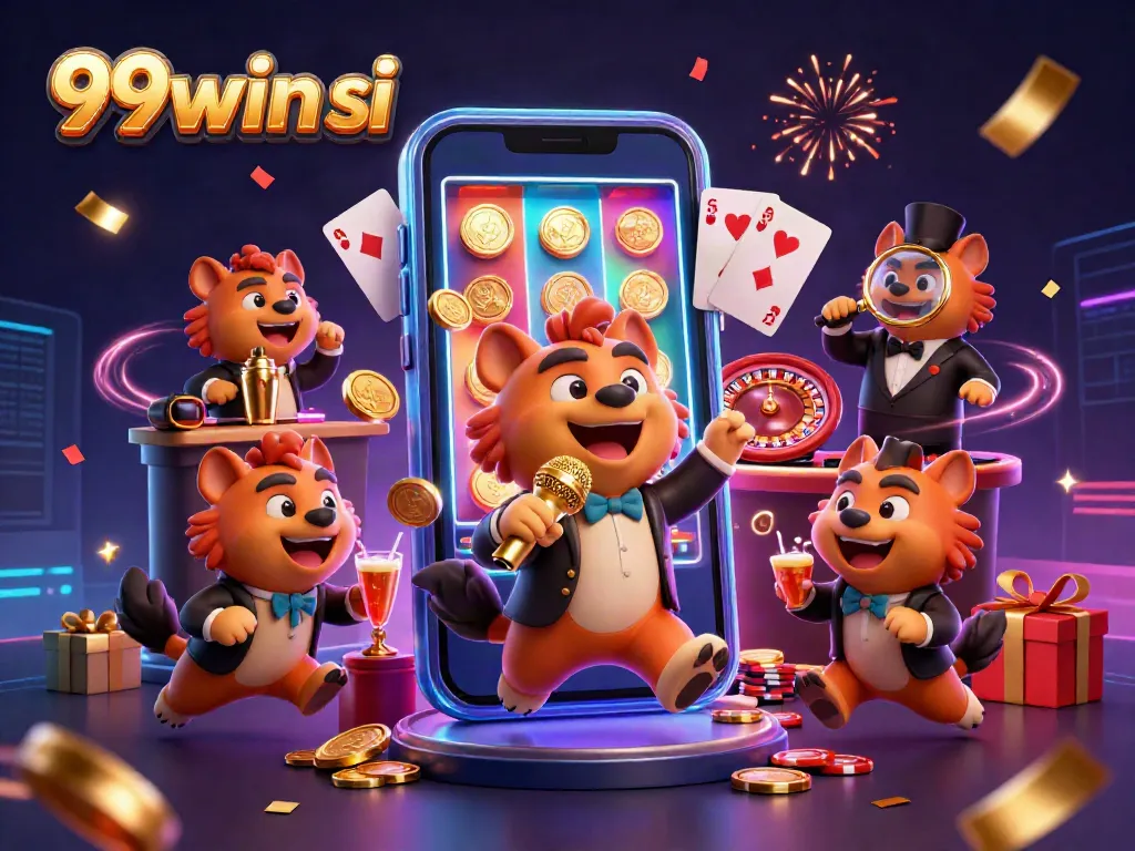 Experience the vibrant 99win si casino scene with hyenas in comedy action as they bring fun and games to life.