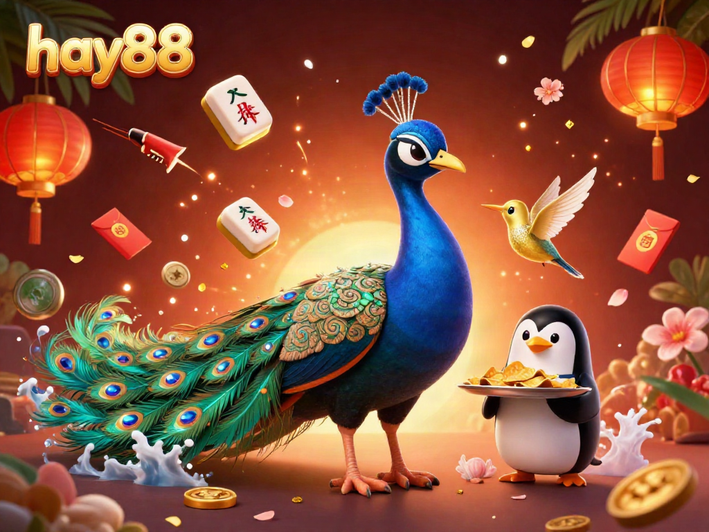Experience big wins at hay88 with vibrant characters and festive casino elements.